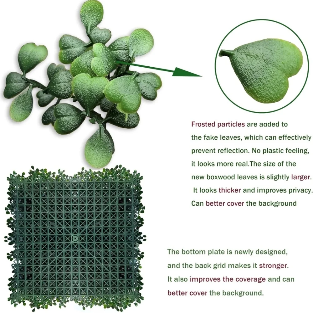 Green Artificial Boxwood Wall Panel - Home Wall Decor